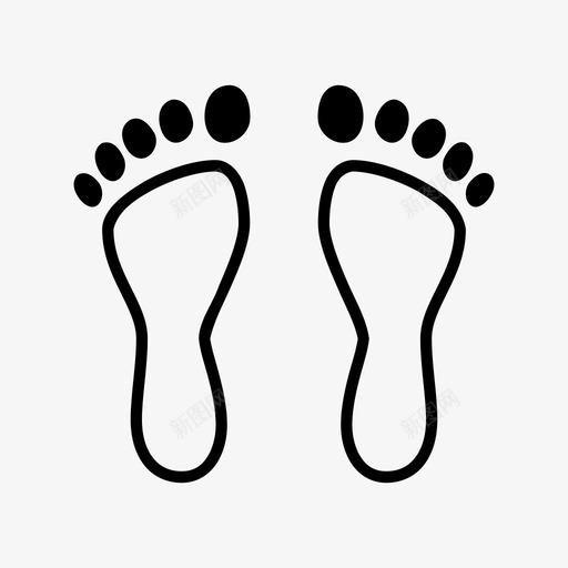 脚印脚底脚趾图标svg_新图网 https://ixintu.com 脚印 脚底 脚趾