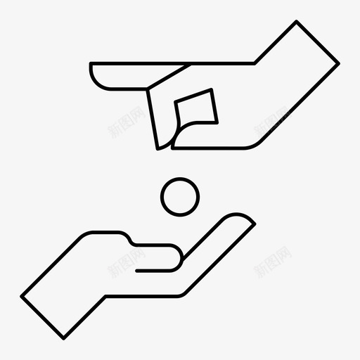 给钱捐手图标svg_新图网 https://ixintu.com 付 手 捐 给钱