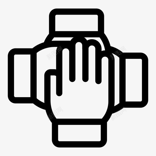 团队合作手臂商务图标svg_新图网 https://ixintu.com 商业团队 商务 团队合作 手势 手臂 社团