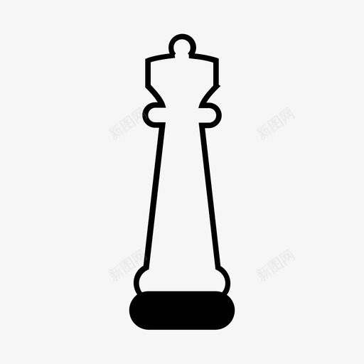 皇后棋子将棋棋盘图标svg_新图网 https://ixintu.com 将棋 强大 棋盘 游戏 皇后棋子 策略