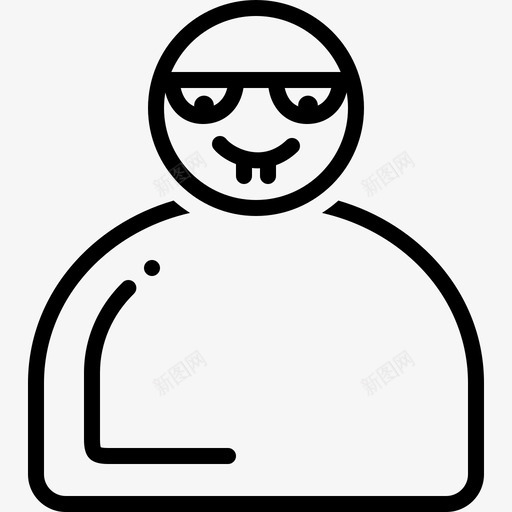 书呆子疯狂表情图标svg_新图网 https://ixintu.com 个性化 书呆子 疯狂 表情