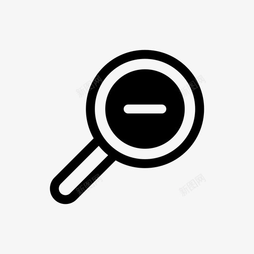 缩小图像放大镜图标svg_新图网 https://ixintu.com 图像 放大镜 相机用户界面数码时代的实体图标集 缩小 视图