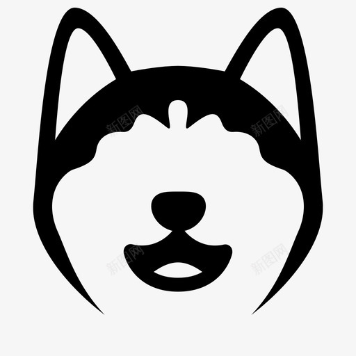 笑狗表情图标svg_新图网 https://ixintu.com 情感 感觉 狗 笑 表情 西伯利亚哈士奇表情