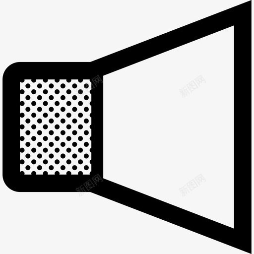 音箱音乐声音图标svg_新图网 https://ixintu.com 声音 粗线点缀 音乐 音箱 音量