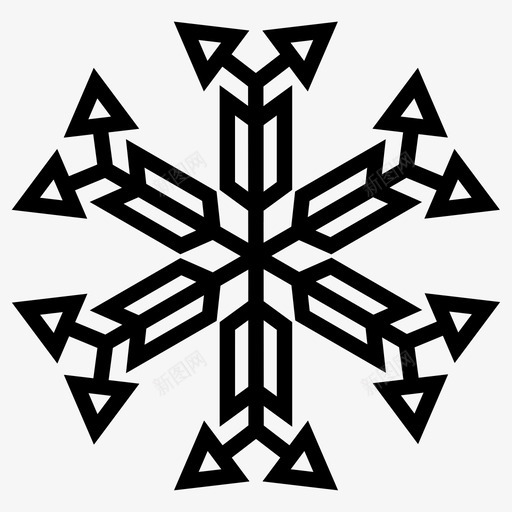 雪晶图案雪花图标svg_新图网 https://ixintu.com 图案 雪晶 雪花