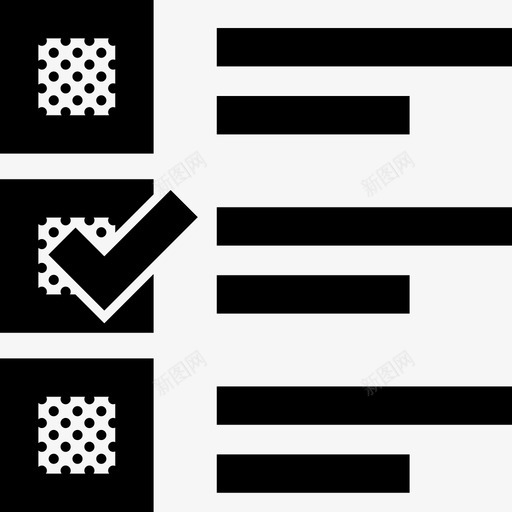 选择一个选中标记图标svg_新图网 https://ixintu.com 勾选 标记 粗轮廓点 选中 选择一个 选项