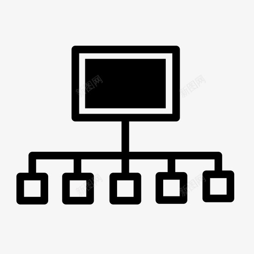 层次结构网络组织图标svg_新图网 https://ixintu.com 团队 层次结构 组织 结构 网络 网页设计实体图标