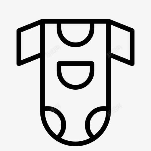 婴儿服装连体裤图标svg_新图网 https://ixintu.com 婴儿服装 连体裤