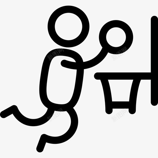 篮球运动员干扰运动器械直线型图标svg_新图网 https://ixintu.com 直线型 篮球运动员干扰 运动器械