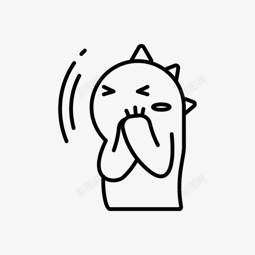 羞耻耻辱表情图标svg_新图网 https://ixintu.com 怪物 怪物表情 羞耻 耻辱 表情