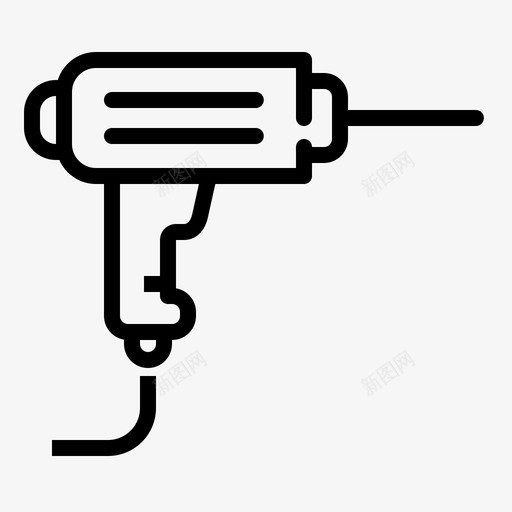 电钻钻工机修工图标svg_新图网 https://ixintu.com 修理工 家用电器生产线 工具 机修工 电钻 钻工