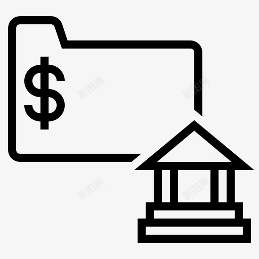 银行账户银行文件夹银行图标svg_新图网 https://ixintu.com 个人金融 财务 银行 银行文件夹 银行账户