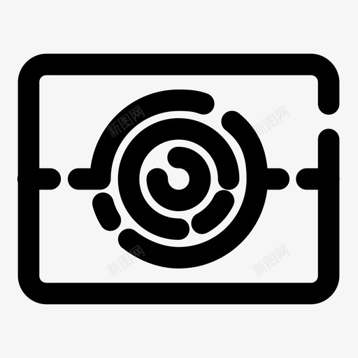 生物特征扫描仪网络锁图标svg_新图网 https://ixintu.com 安全 生物特征扫描仪 移动间隙加粗 网络 锁