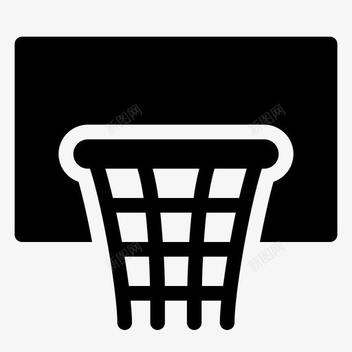 篮球圈网运动实心图标svg_新图网 https://ixintu.com 篮球圈 网 运动实心