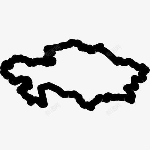 哈萨克斯坦地图亚洲国家地图轮廓图标svg_新图网 https://ixintu.com 亚洲国家地图轮廓 哈萨克斯坦地图