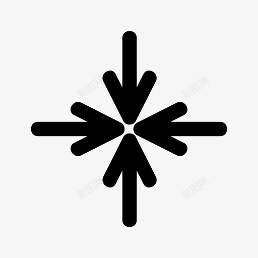 箭头横线中心图标svg_新图网 https://ixintu.com 中心 方向 横线 横线线条 箭头 箭头线
