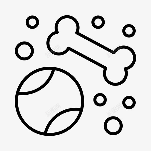 狗玩具宠物宠物店图标svg_新图网 https://ixintu.com 兽医 宠物 宠物店 狗玩具