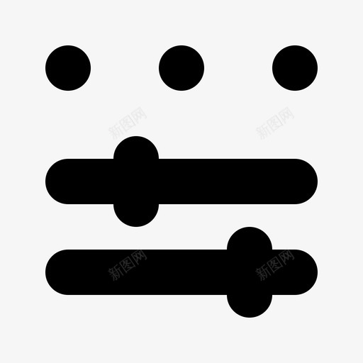 调谐过滤电平图标svg_新图网 https://ixintu.com 电平 设置 调谐 过滤 迷你用户界面 选项 音量
