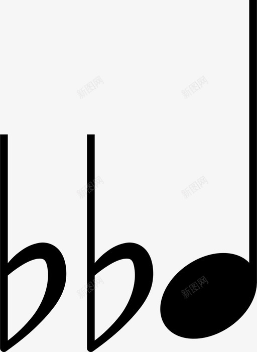 双降音乐音符图标svg_新图网 https://ixintu.com 双降 音乐 音符