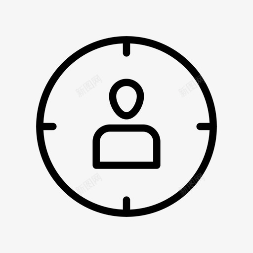 目标客户焦点图标svg_新图网 https://ixintu.com 在线营销线图标第一卷 客户 技术 焦点 用户 目标