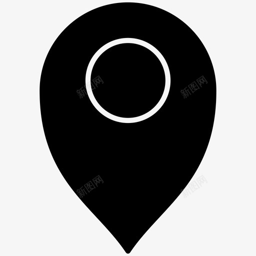 地理定位地图图钉图标svg_新图网 https://ixintu.com 图钉 地图 地理定位 教育实体 标记