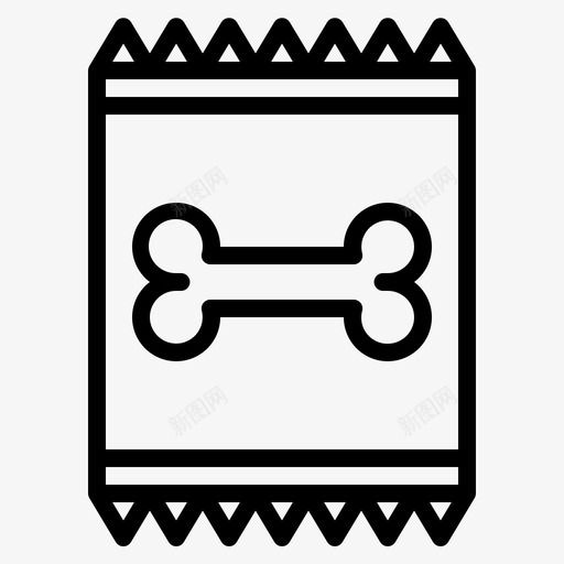 狗粮骨头宠物图标svg_新图网 https://ixintu.com 宠物 狗粮 狗骨头 骨头