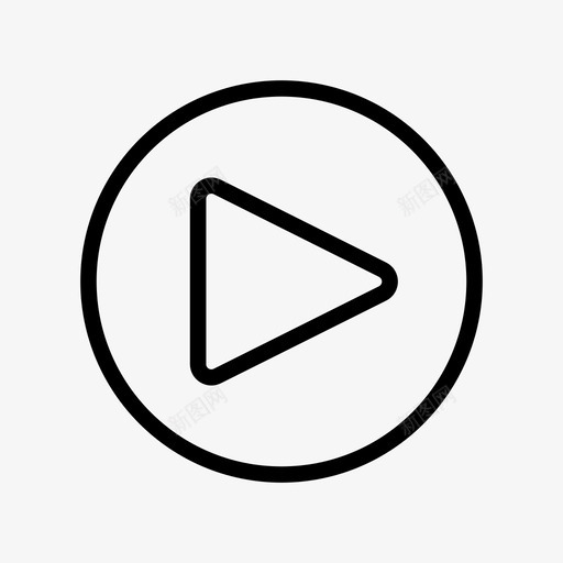 播放按钮办公室图标svg_新图网 https://ixintu.com 办公室 办公室线图标 按钮 播放 流媒体 视频