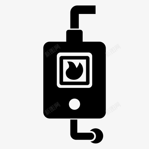 锅炉加热器酒店图标svg_新图网 https://ixintu.com 加热器 酒店 酒店填料 酒店客房 锅炉