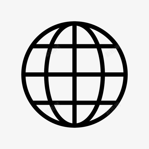 浏览器地球互联网图标svg_新图网 https://ixintu.com 世界 互联网 在线营销线图标第一卷 地球 技术 浏览器