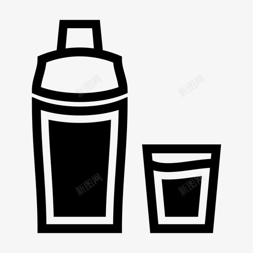 摇瓶酒调酒师饮料图标svg_新图网 https://ixintu.com 摇瓶酒 混合 调酒师 酒精和饮料酒精酒精实线图标集 饮料