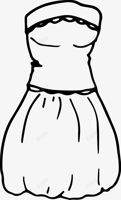 服装时尚款式图标svg_新图网 https://ixintu.com 女装 时尚 服装 款式 衣柜
