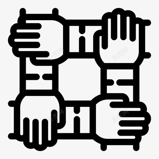 团队合作手臂商务图标svg_新图网 https://ixintu.com 商业团队 商务 团队合作 手势 手臂 社团