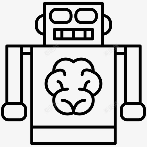 机器人学智能机器学习图标svg_新图网 https://ixintu.com 人工智能 智能 机器人学 机器学习