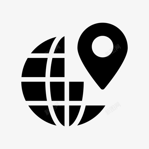 位置地球地图图标svg_新图网 https://ixintu.com 世界 位置 在线营销字形图标第一卷 地图 地球 技术