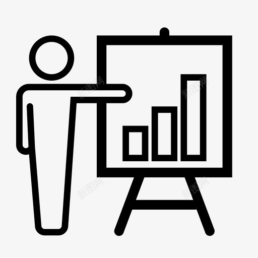 展示数据商务会议演示图标svg_新图网 https://ixintu.com 利益相关者 启动 商务会议 展示数据 演示