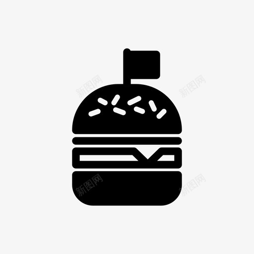 汉堡奶酪芝士汉堡图标svg_新图网 https://ixintu.com 垃圾食品 奶酪 汉堡 美味 芝士汉堡 食品饮料 食物
