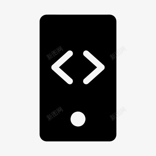 移动开发应用编码图标svg_新图网 https://ixintu.com 应用 移动开发 编码 编程 设备 软件