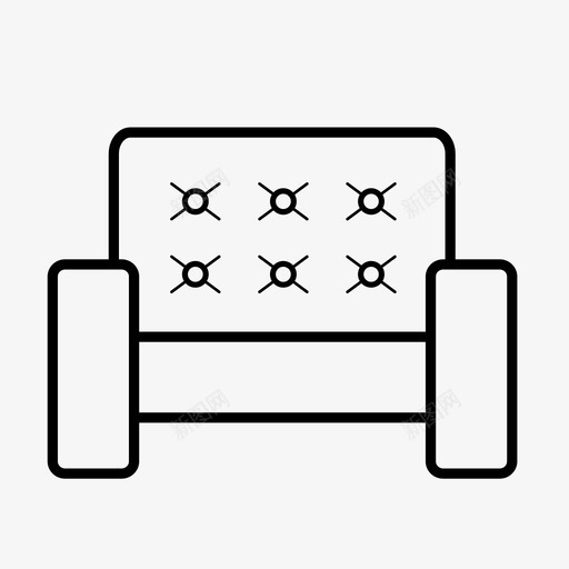 沙发椅子简易图标svg_新图网 https://ixintu.com 室内 放松 柔软 椅子 沙发 简易