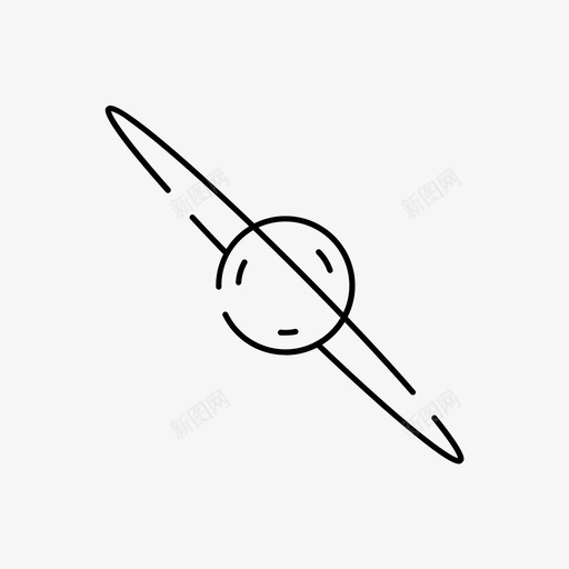 环形行星太空太空物体图标svg_新图网 https://ixintu.com 太空 太空物体 环形行星