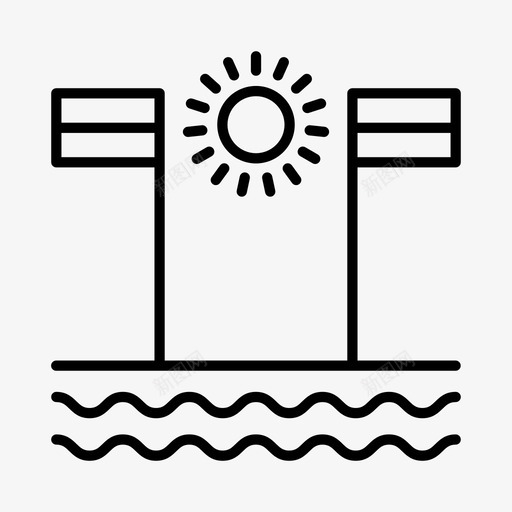 海滩度假胜地夏天图标svg_新图网 https://ixintu.com 假期 夏天 度假胜地 水 海滩