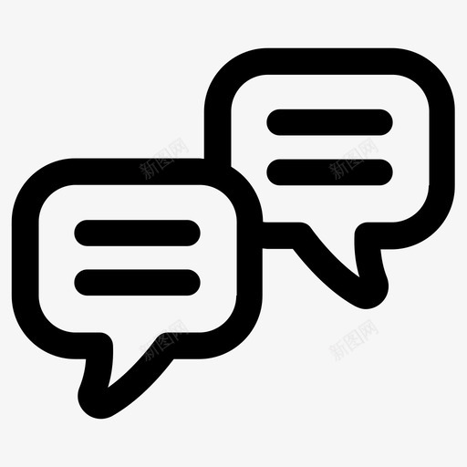 交流聊天说话图标svg_新图网 https://ixintu.com 交流 发短信 聊天 说话