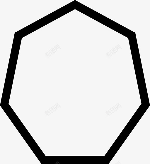 七边形几何体多边形图标svg_新图网 https://ixintu.com 七边形 体积 几何体 多边形