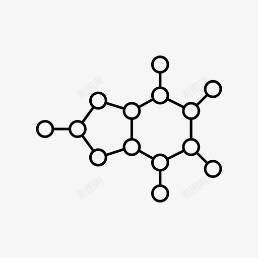 分子链科学图标svg_新图网 https://ixintu.com 分子 科学 链
