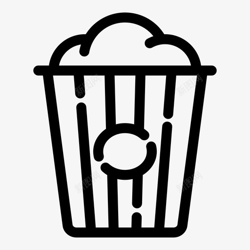 爆米花电影院电影美味图标svg_新图网 https://ixintu.com 照片视频 爆米花 电影院电影 美味 零食 食物