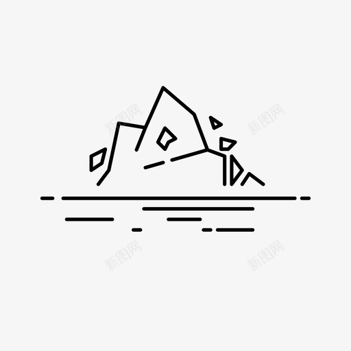 冰山融化北极气候变化图标svg_新图网 https://ixintu.com 冰山融化 北极 变暖 寒冷 极地 气候变化