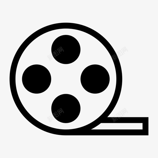 胶卷电影摄影媒体图标svg_新图网 https://ixintu.com 媒体 电影 电影和电影院其放映时间实线图标 电影摄影 胶卷 负片