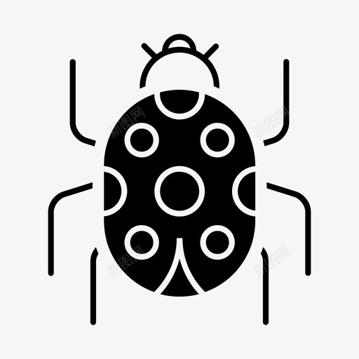 瓢虫动物昆虫大自然图标svg_新图网 https://ixintu.com 动物昆虫 大自然 小昆虫 瓢虫