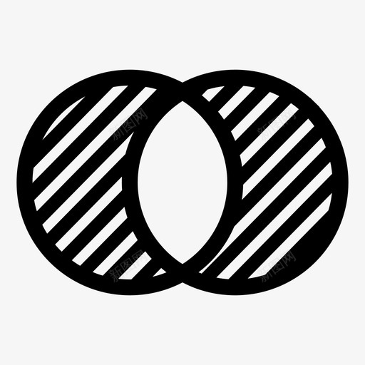 双面维恩图个别区域单面图标svg_新图网 https://ixintu.com 不寻常面 个别区域 单面 双面维恩图 图表和数据可视化 独特面 维恩图