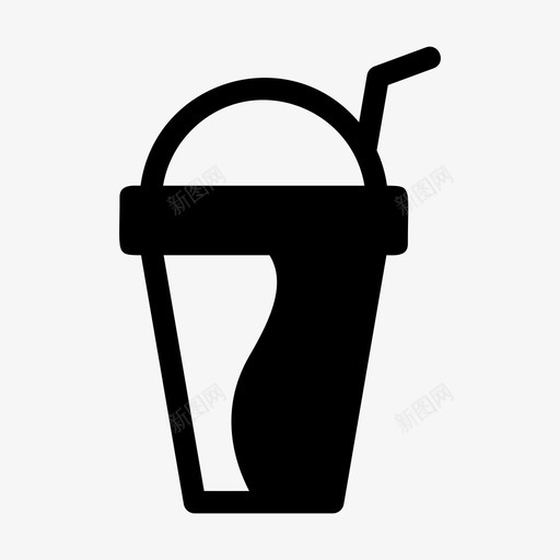 喝咖啡杯子和吸管图标svg_新图网 https://ixintu.com 去吧 咖啡 喝 杯子和吸管
