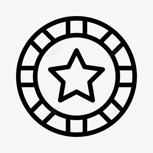 星币赌场筹码图标svg_新图网 https://ixintu.com 星币 牛仔 筹码 赌博 赌博赌场 赌场